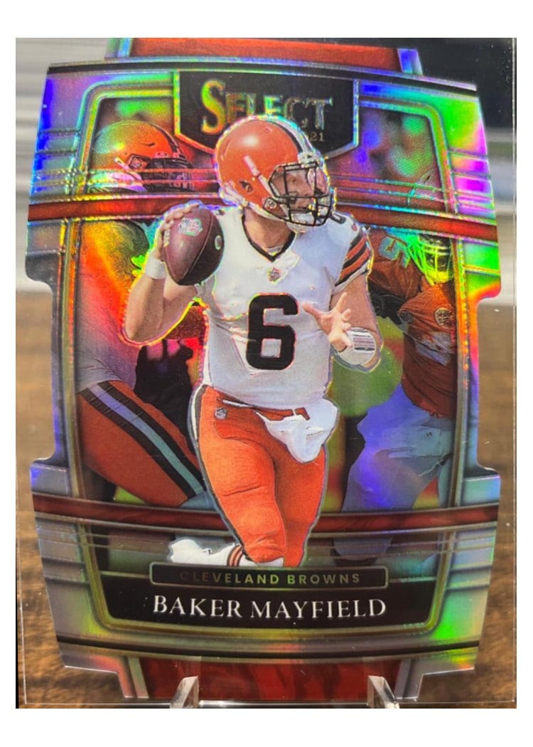 2021 Panini Select Base Set Baker Mayfield Silver Die Cut #10 card