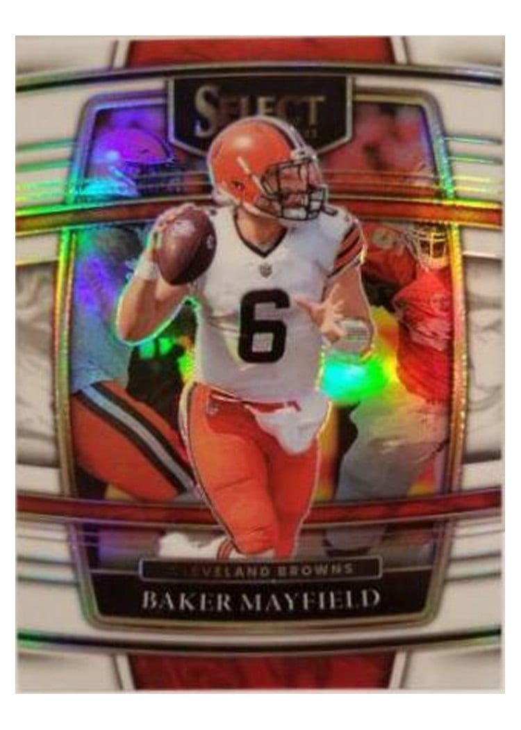 2021 Panini Select Base Set Baker Mayfield White #10 card