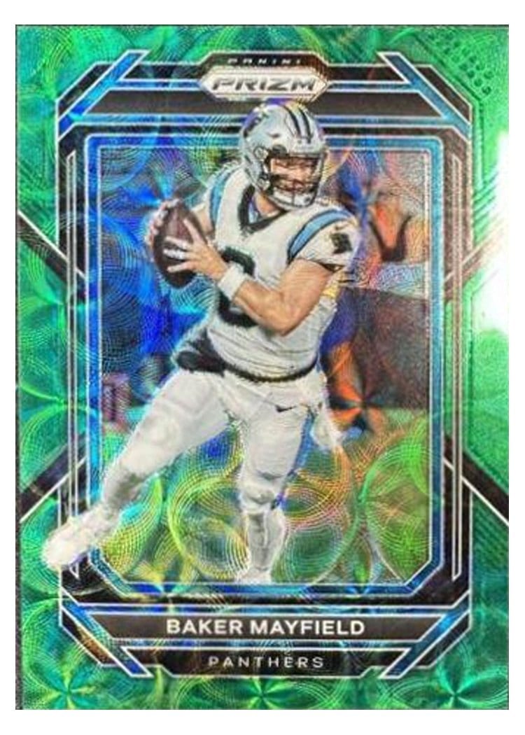 2022 Panini Prizm Base Set Baker Mayfield Green Scope #39 card