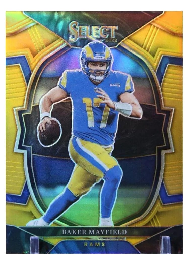 2022 Panini Select Base Set Baker Mayfield Gold #9 card