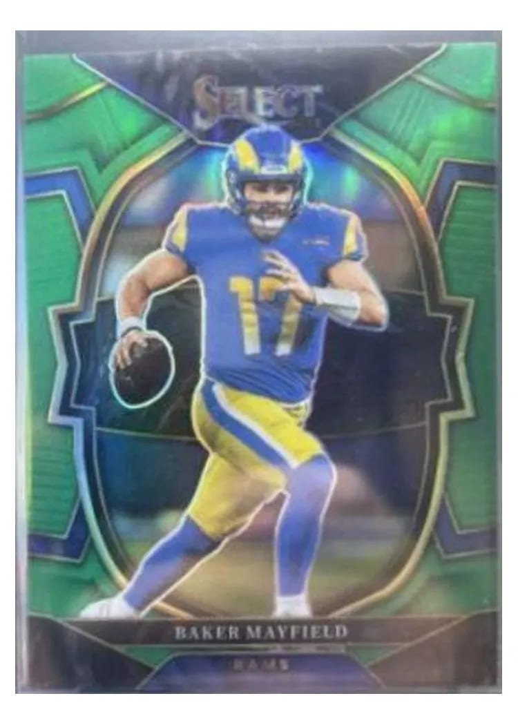2022 Panini Select Base Set Baker Mayfield Green #9 card