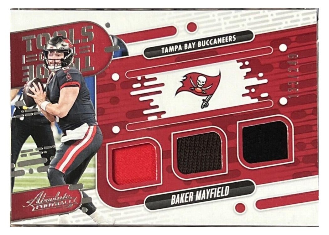 2024 Panini Absolute Tools of the Trade Triple Baker Mayfield #TOTT-BMD card