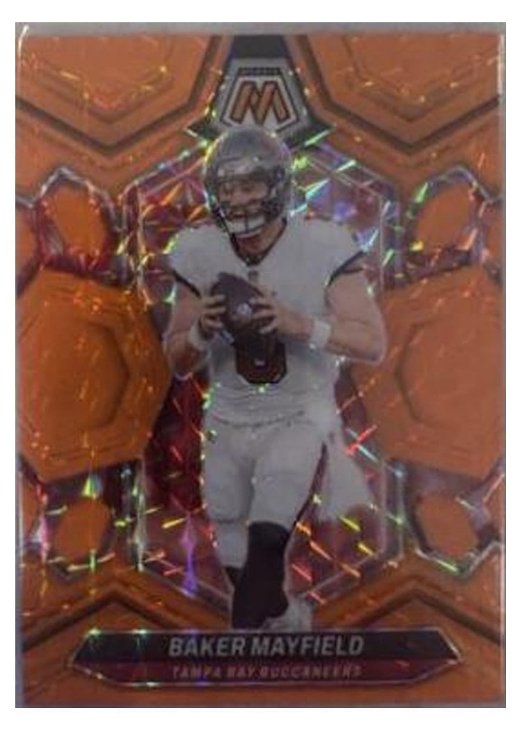 2024 Panini Mosaic Base Set Baker Mayfield Orange Fluorescent #204 card