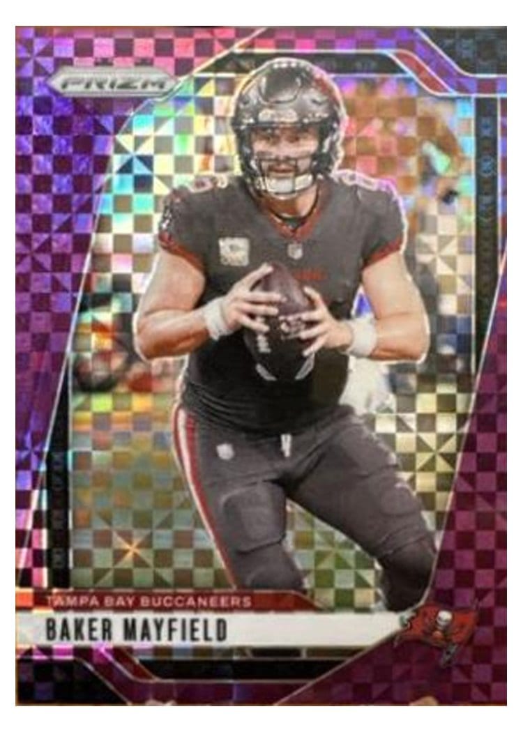 2024 Panini Prizm Base Set Baker Mayfield Purple Power #268 card