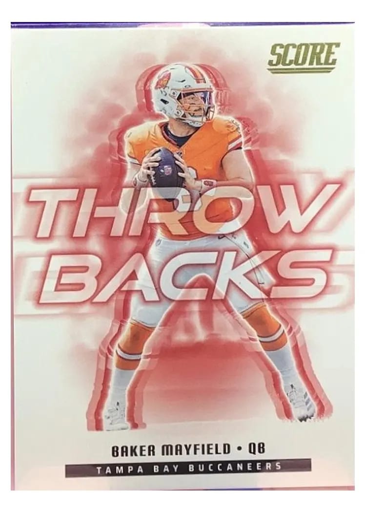 2025 Score Throwbacks Baker Mayfield Gold #2 card