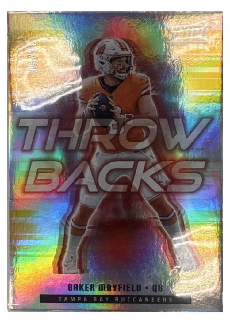 2025 Score Throwbacks Baker Mayfield #2 card