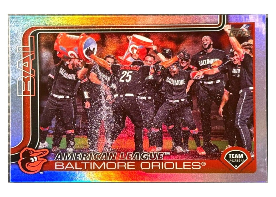2025 Topps Base Set Baltimore Orioles Aqua Rainbow Foil #170 card