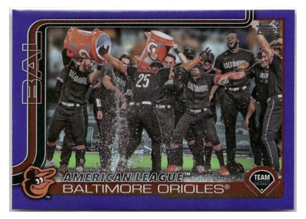 2025 Topps Base Set Baltimore Orioles Purple Foil #170 card