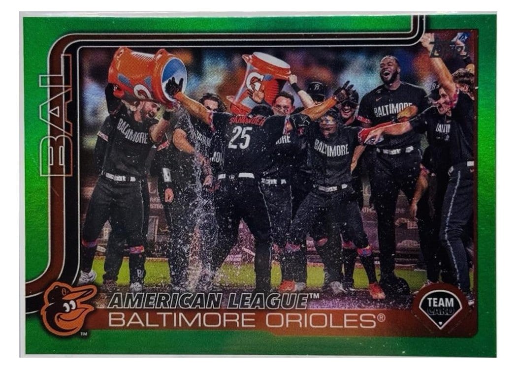2025 Topps Base Set Baltimore Orioles Green Foil #170 card