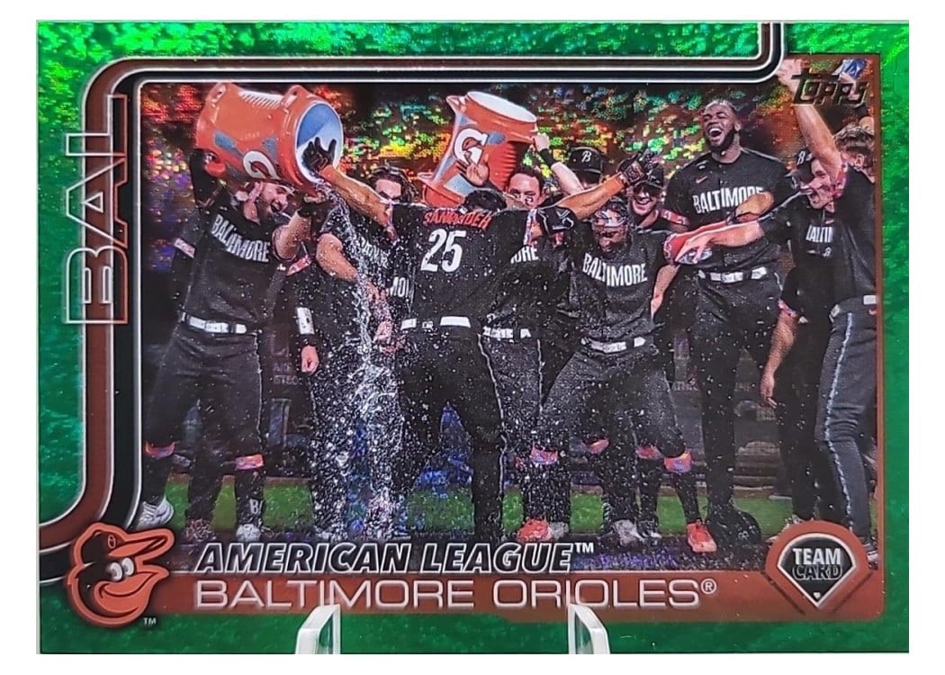 2025 Topps Base Set Baltimore Orioles Green Rainbow #170 card