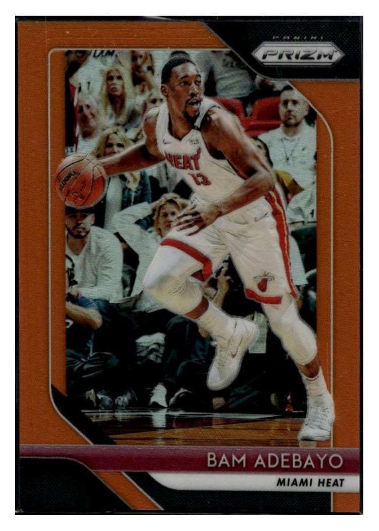 2018-19 Panini Prizm Base Set Bam Adebayo Orange Prizm #226 card