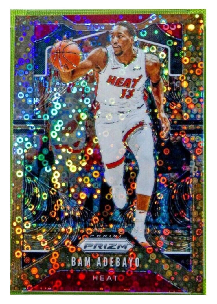 2019-20 Panini Prizm Base Set Bam Adebayo Fast Break Prizm Bronze #144 card