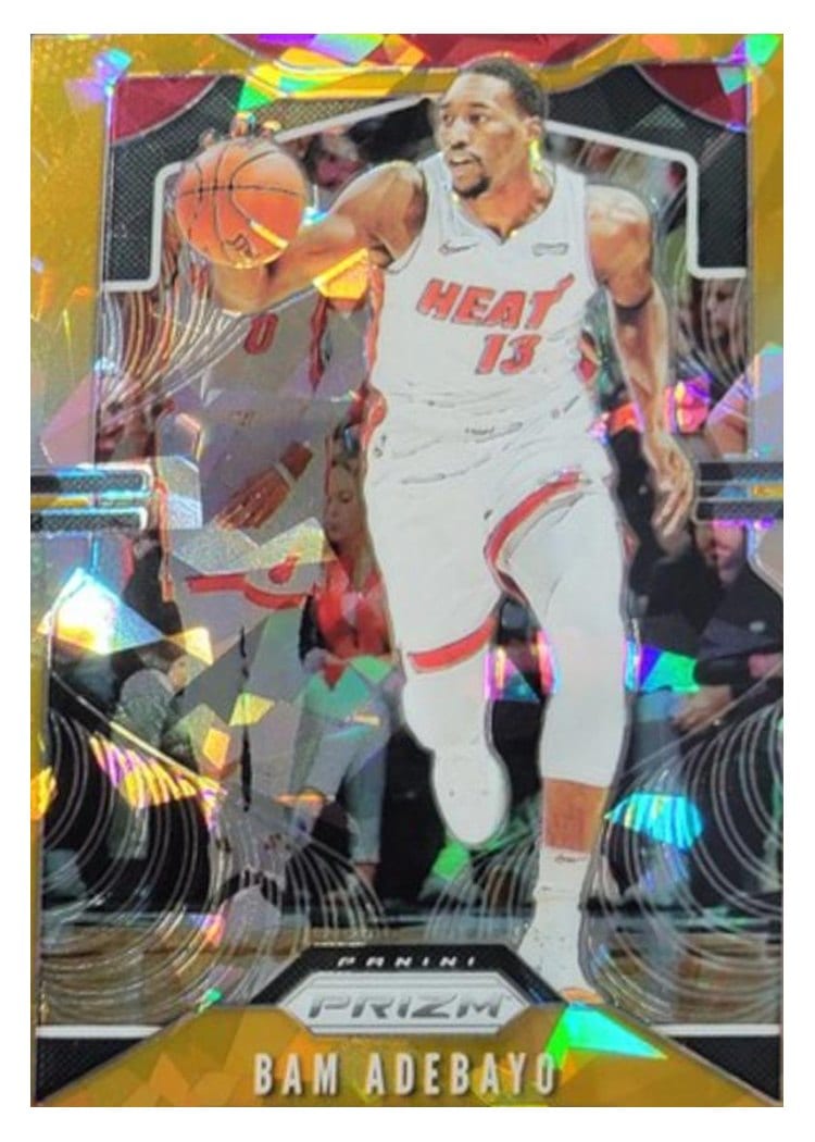 2019-20 Panini Prizm Base Set Bam Adebayo Orange Ice Prizm #144 card