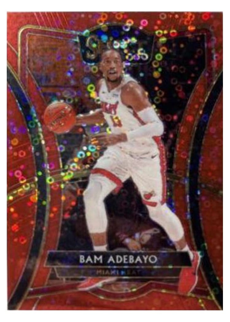 2019-20 Panini Select Base Set Bam Adebayo Red Disco Prizm #152 card