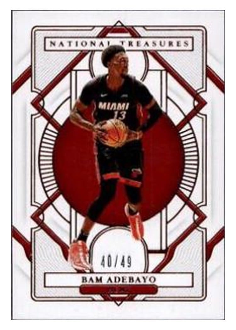 2020-21 Panini National Treasures Base Set Bam Adebayo #61 card