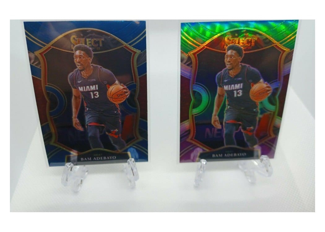 2020-21 Panini Select Base Set Bam Adebayo Green White Purple #8 card