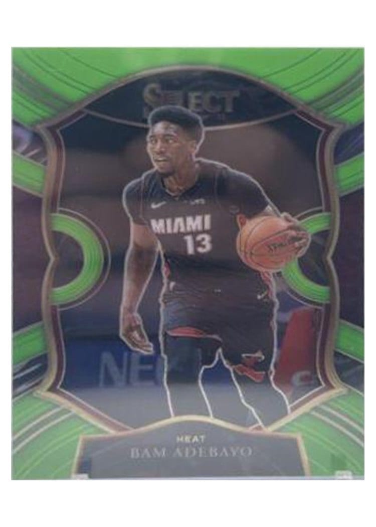 2020-21 Panini Select Base Set Bam Adebayo Neon Green Prizm #8 card