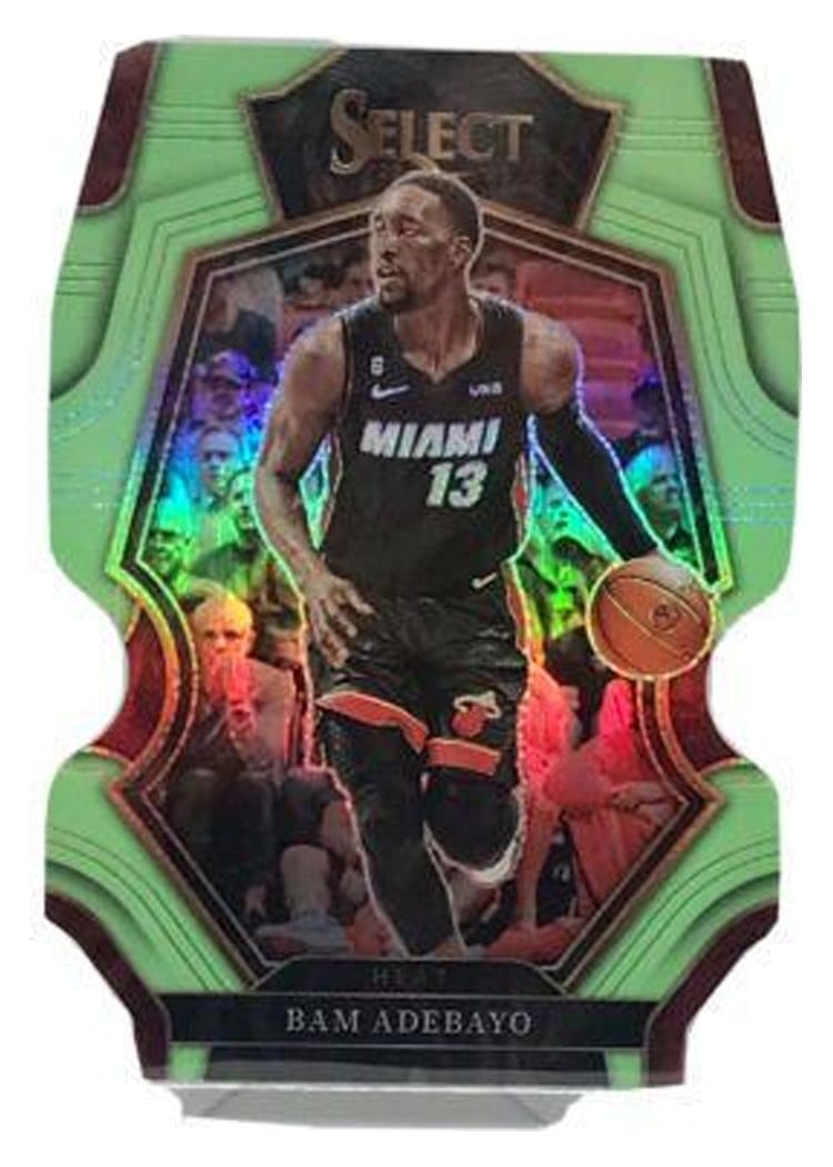 2022-23 Panini Select Base Set Bam Adebayo Light Green Die Cut Prizm #157 card