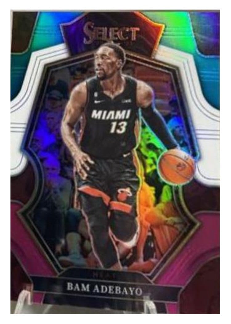 2022-23 Panini Select Base Set Bam Adebayo Teal White Pink Prizm #157 card