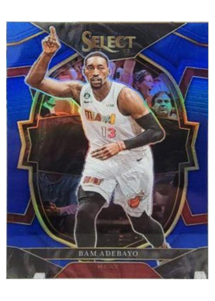 2022-23 Panini Select Base Set Bam Adebayo Blue Prizm #57 card