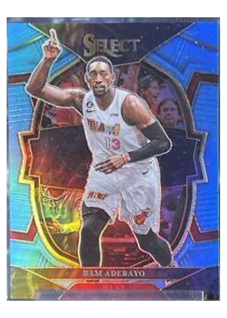 2022-23 Panini Select Base Set Bam Adebayo Light Blue Prizm #57 card