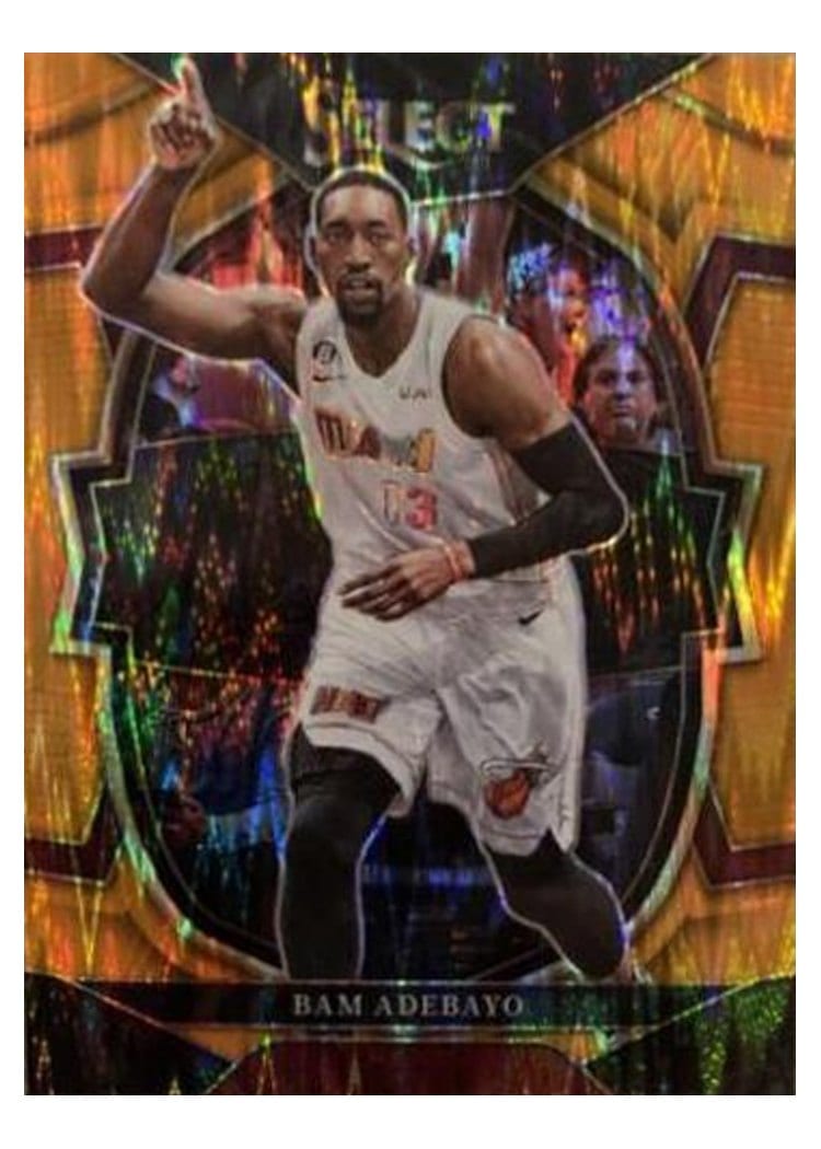2022-23 Panini Select Base Set Bam Adebayo Orange Flash Prizm #57 card