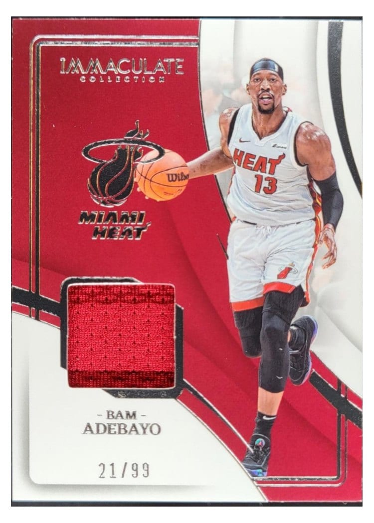 2023-24 Panini Immaculate Collection Materials Bam Adebayo #31 card