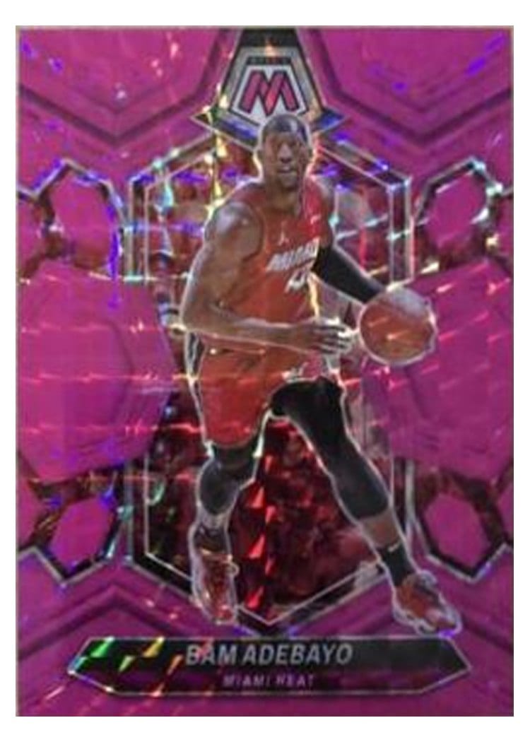 2023-24 Panini Mosaic Base Set Bam Adebayo Pink Fluorescent #26 card