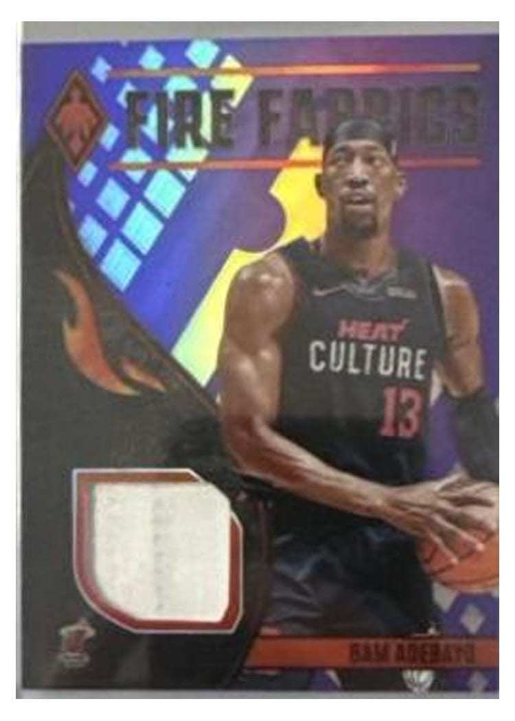 2023-24 Panini Phoenix Fire Fabrics Bam Adebayo #FF-BAM card