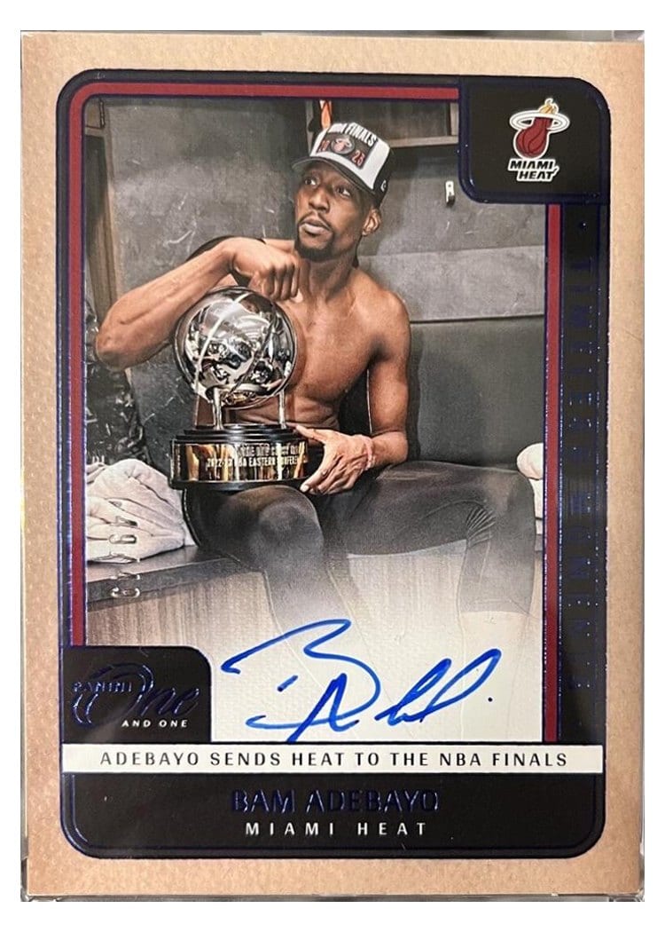 2024-25 Panini One and One Timeless Moments Autographs Set Bam Adebayo #30 card