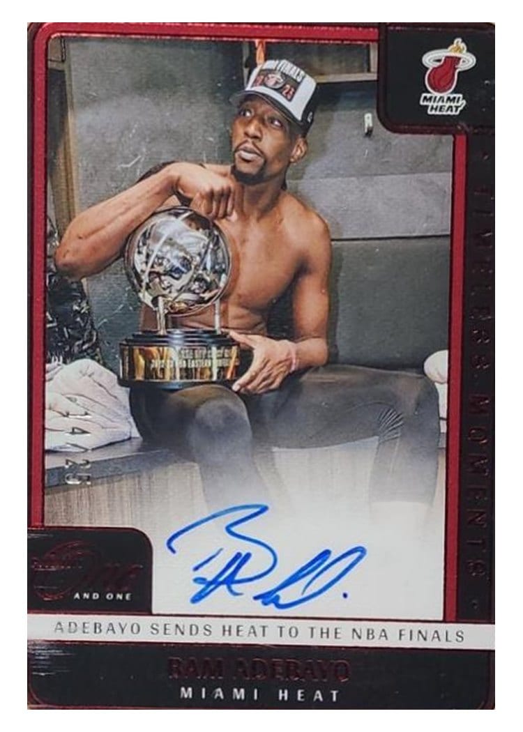 2024-25 Panini One and One Timeless Moments Autographs Set Bam Adebayo #30 card