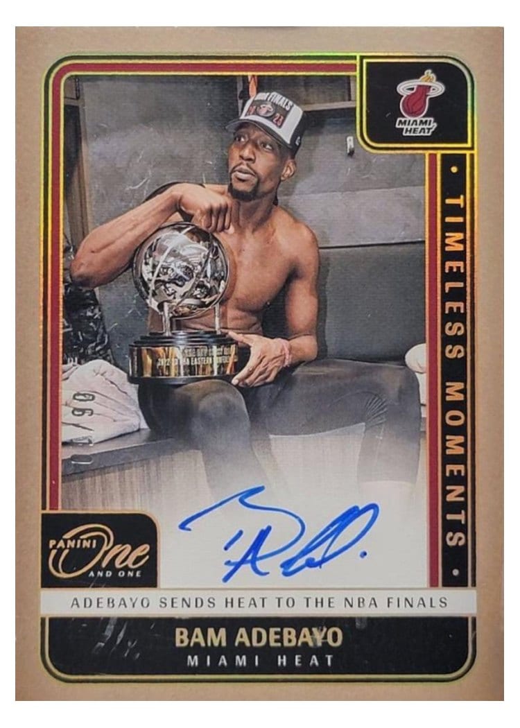 2024-25 Panini One and One Timeless Moments Autographs Set Bam Adebayo #30 card