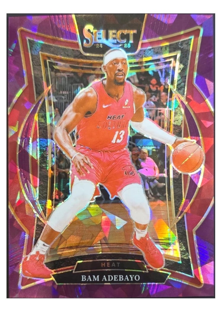 2024-25 Panini Select Base Set Bam Adebayo Blue Tectonic Prizm #15 card