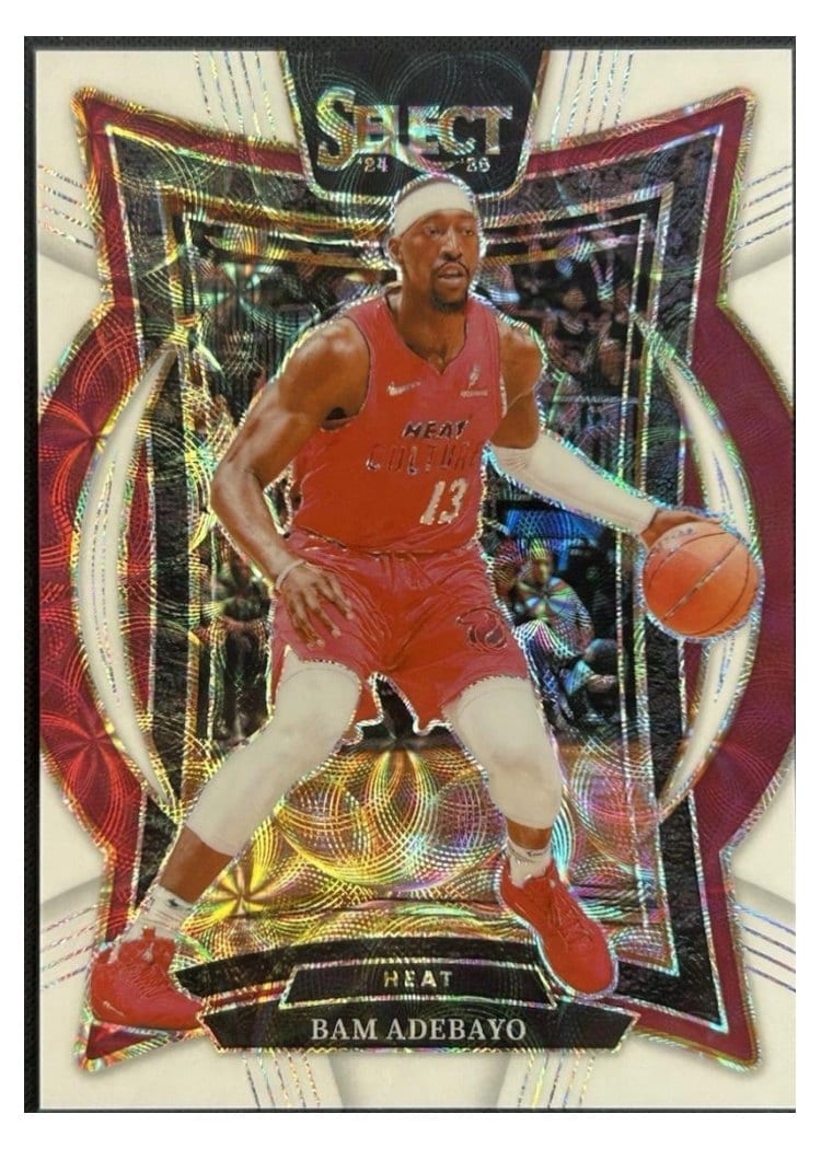 2024-25 Panini Select Base Set Bam Adebayo White Scope Prizm #15 card