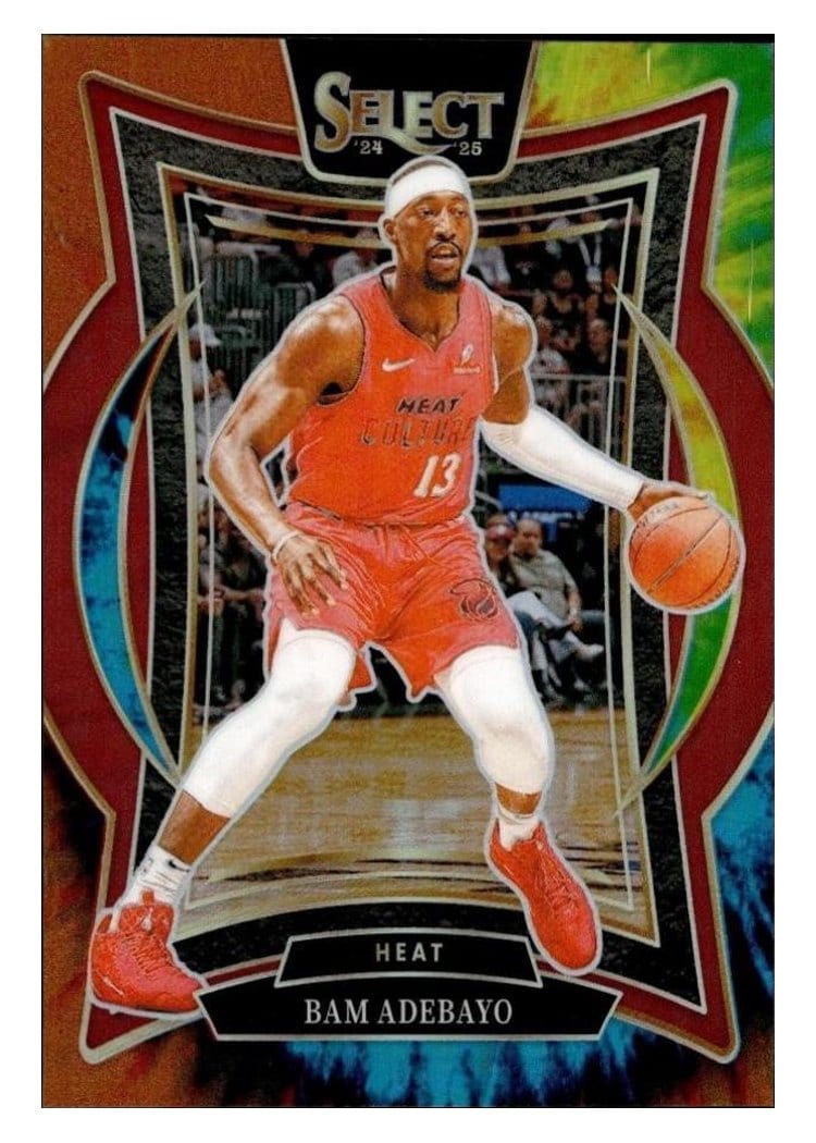 2024-25 Panini Select Base Set Bam Adebayo Tie-Dye Prizm #15 card