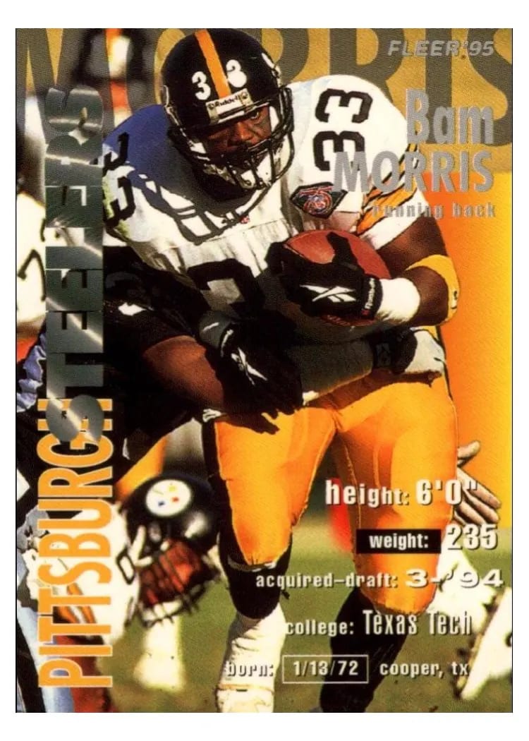 1995 Fleer Shell Bam Morris #58 card
