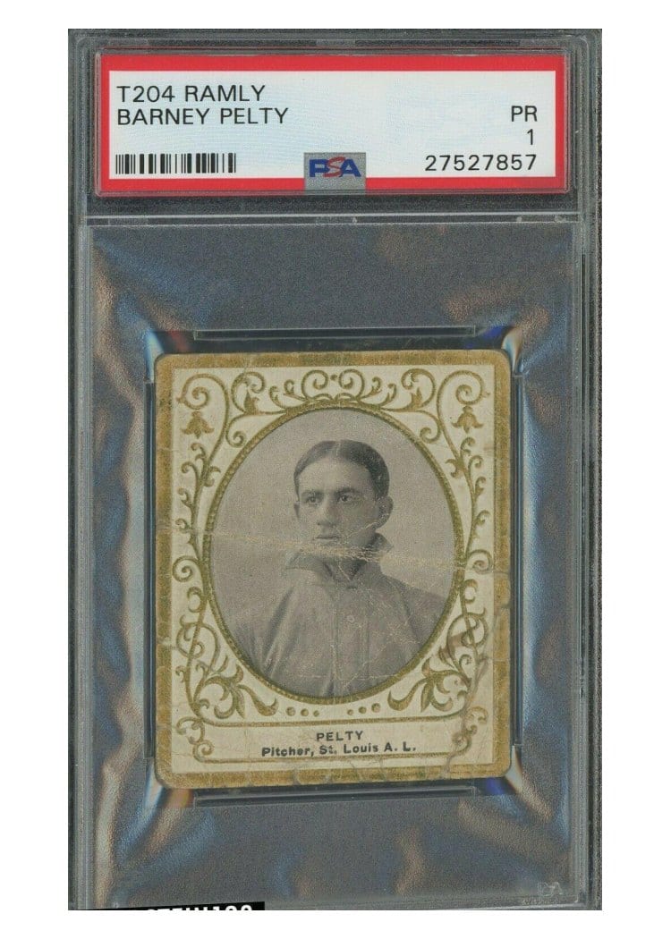 1909 T204 Ramly Barney Pelty card
