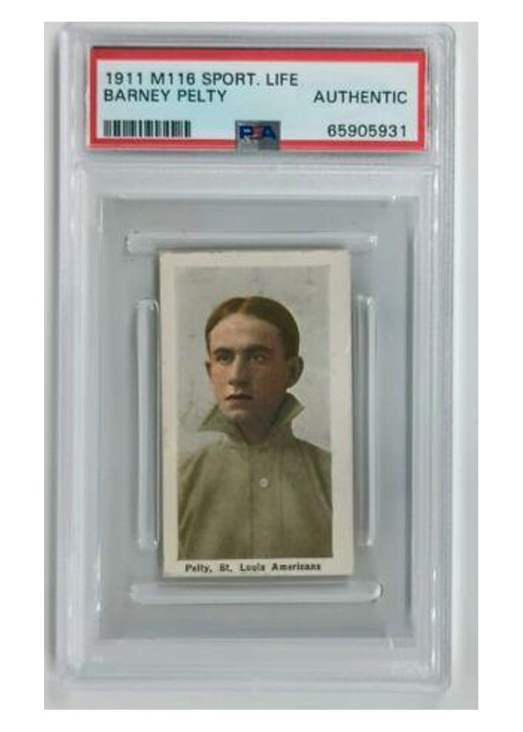 1911 M116 Sporting Life Barney Pelty card