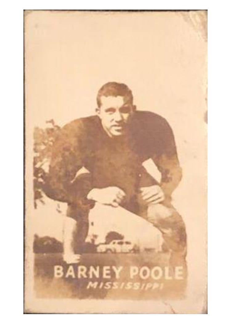 1948 Topps Magic Photo All American Football Barney Poole #1C card