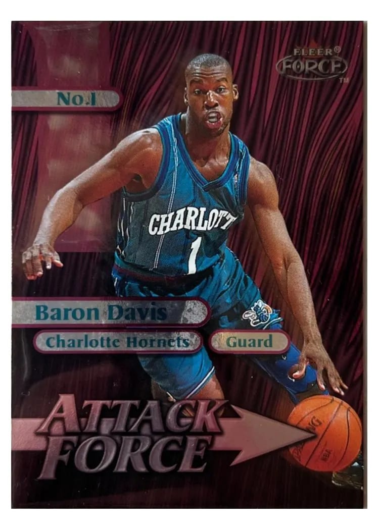 1999 Fleer Force Attack Force Baron Davis #10A card