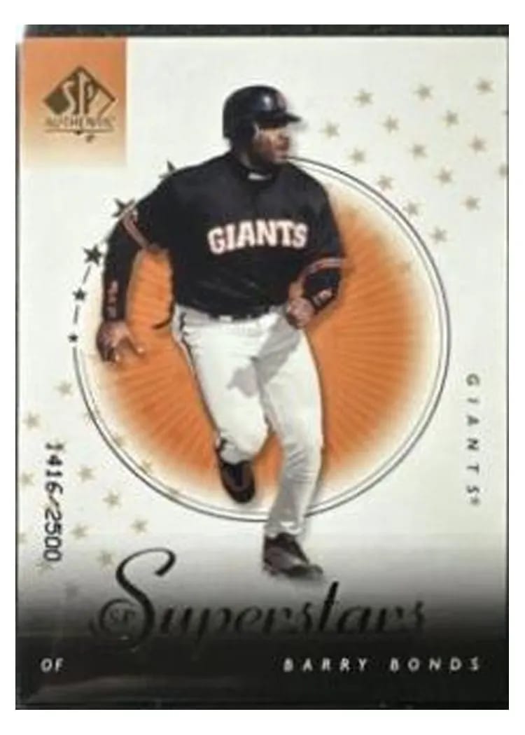 2000 SP Authentic Barry Bonds #102 card