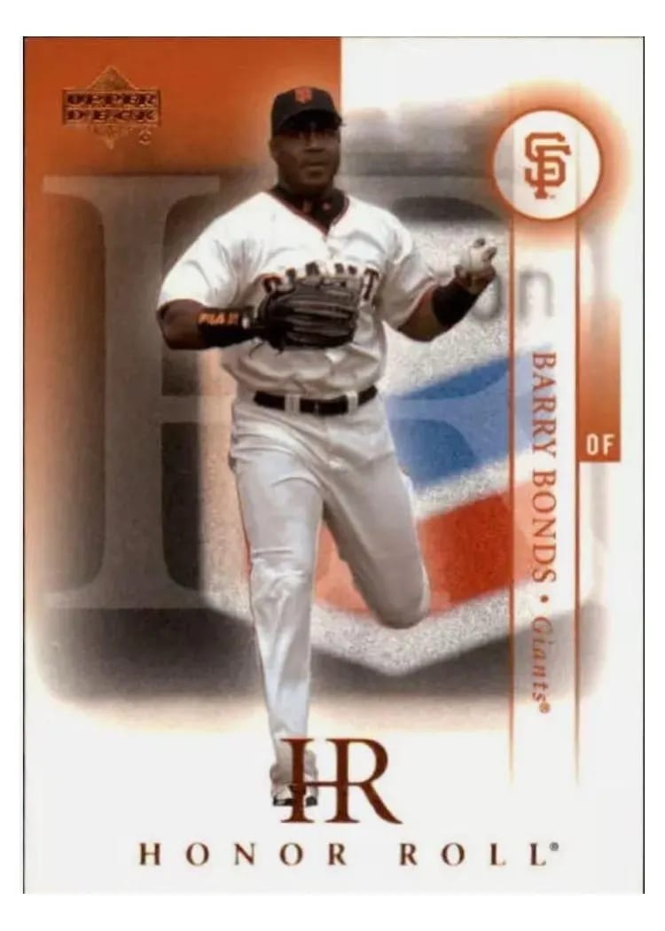 2003 Upper Deck Honor Roll Barry Bonds #33 card