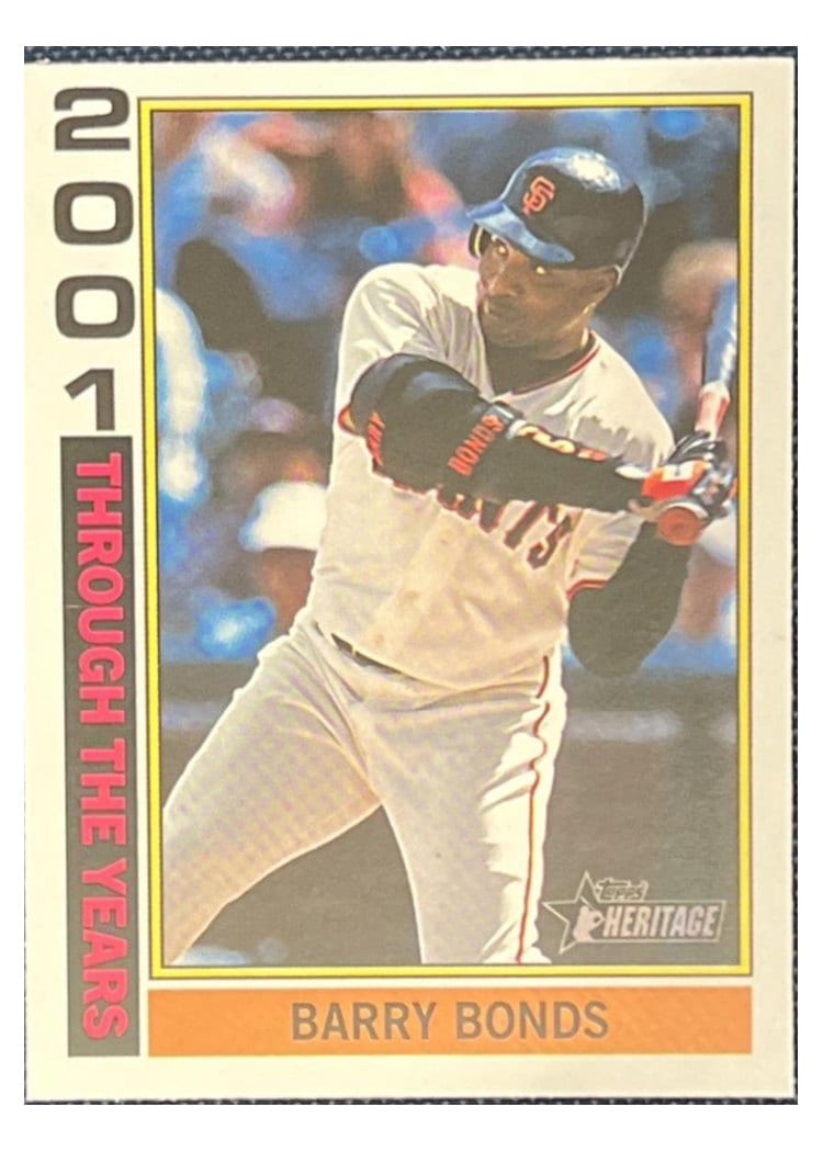 2025 Topps Heritage Through the Years Barry Bonds #TTY-15 card
