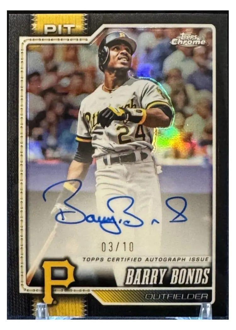 2026 Topps Chrome Legend Autograph Barry Bonds #CLA-BB card