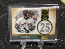2026 Topps Tier One Jersey Number Relics Barry Bonds #JNR-BB card