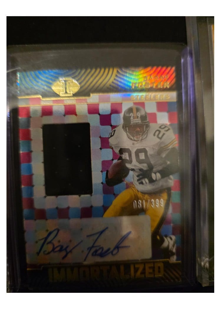 2024 Panini Illusions Immortalized Jersey Autographs Barry Foster #10 card