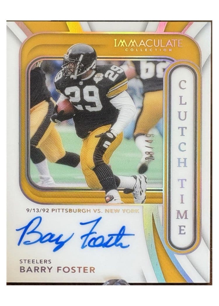 2024 Panini Immaculate Collection Clutch Time Signatures Barry Foster #19 card