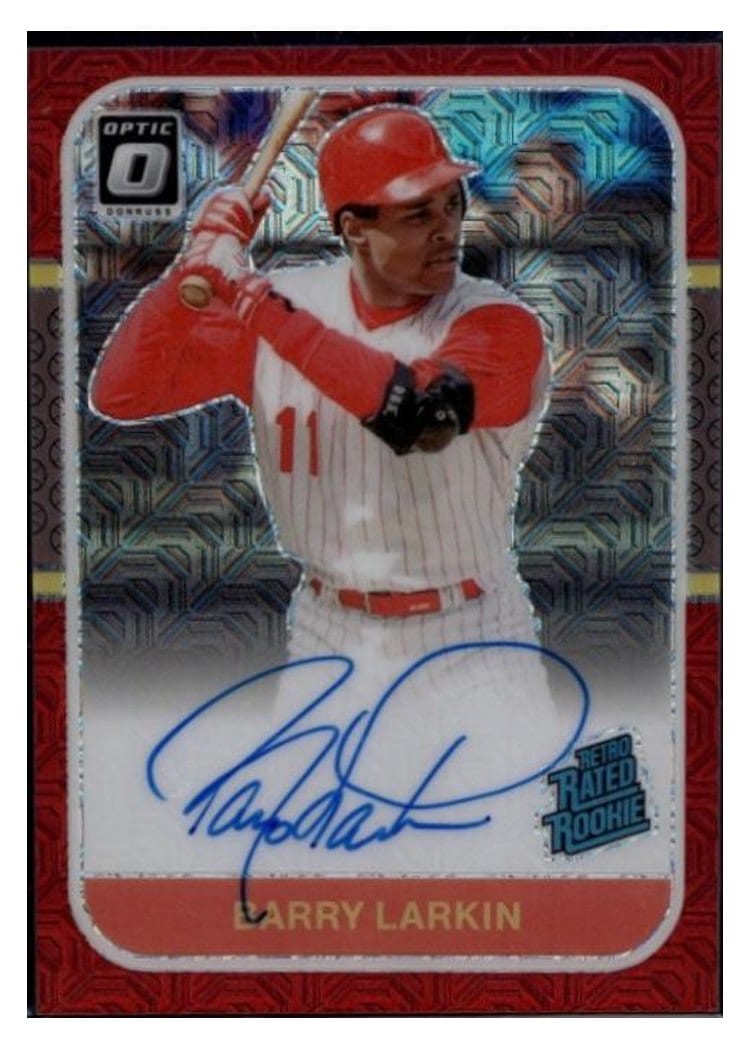 2021 Donruss Optic Retro Rated Rookies Signatures Barry Larkin #RRR-BL card