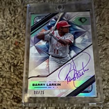 2025 Topps Diamond Icons White PolychromatINK Autographs Barry Larkin #WPA-BL card