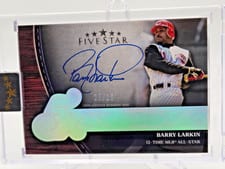 2025 Topps Five Star Five Time Signatures Barry Larkin #FTS-BL card